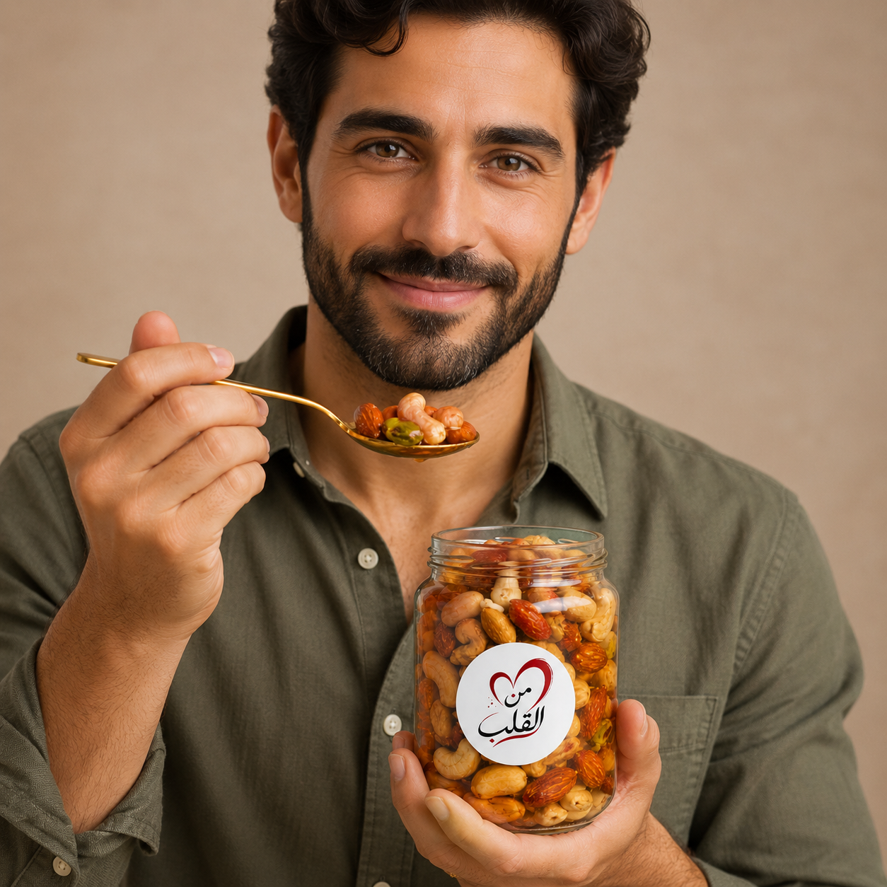 Noisettes, Amandes, Pistaches, noix de cajou, Figues & Miel  من القلب